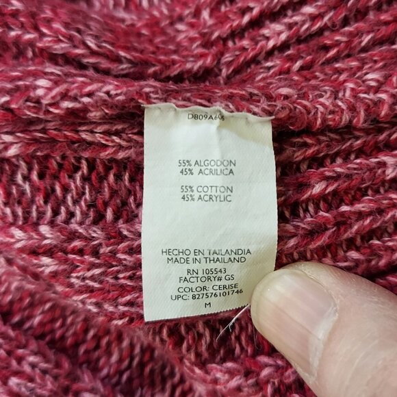 Daisy Fuentes Pin Cowl Neck Oversize Turtleneck Sweater Cotton Blend - Picture 5 of 6